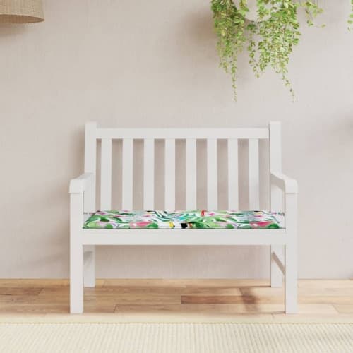 Bänkdyna för trädgården flerfärgad 100x50x4 cm oxfordtyg