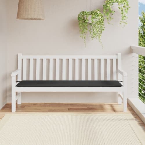 Bänkdyna för trädgården svart 180x50x4 cm oxfordtyg