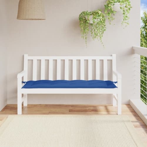 Bänkdyna för trädgården blå 150x50x7 cm oxfordtyg
