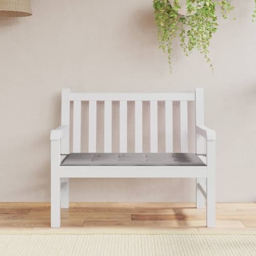 Bänkdyna för trädgården grå 120x50x4 cm oxfordtyg