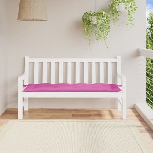 Bänkdyna för trädgården rosa 150x50x7 cm oxfordtyg