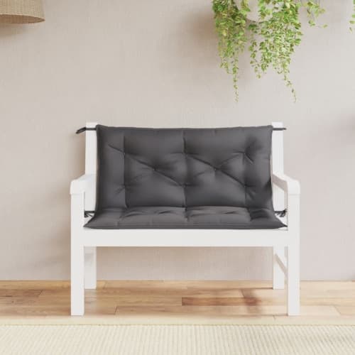 Bänkdyna för trädgården antracit 100x(50+50)x7 cm oxfordtyg