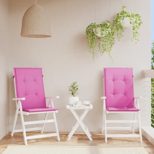 Stolsdynor 2 st rosa 120x50x3 cm tyg