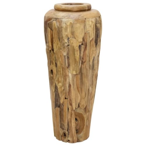 Dekorativ vas 40x100 cm massiv teak