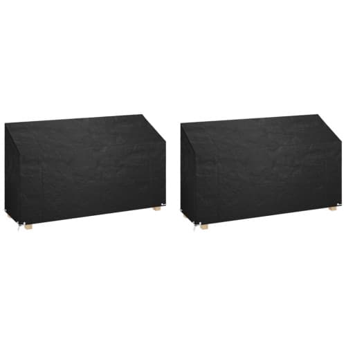 Överdrag för utomhusbänk 2st 12 ölj. 210x70x70/88 cm polyeten