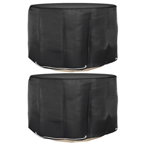 Överdrag för trädgårdsmöbler 2 st 6 öljetter Ø125x75 cm rund