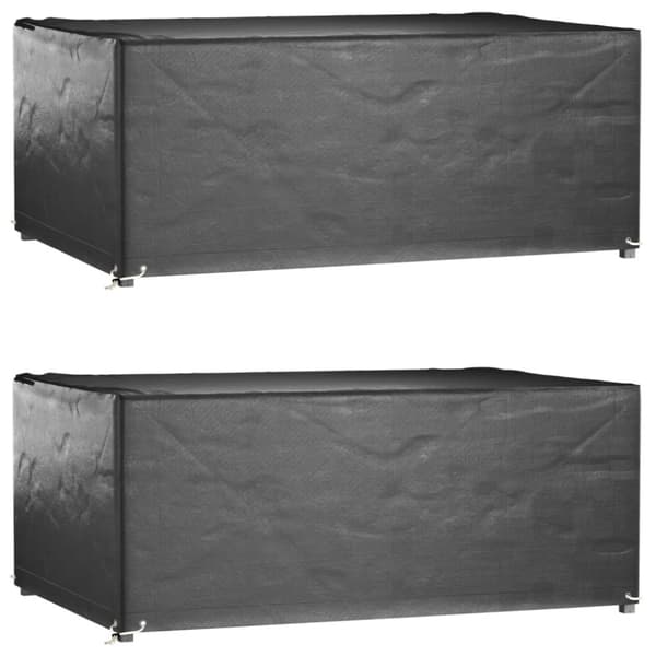 Överdrag för utemöbler 2 st 8 ölj. 180x122x75 cm rektangulärt