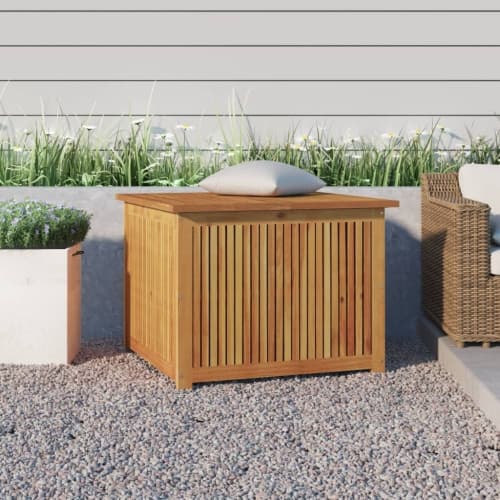 Dynbox 75x75x58 cm massivt akaciaträ