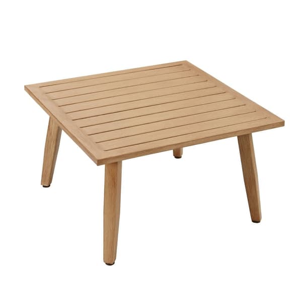 Havesæt, hjørnesæt til 5 personer: Hjørnesofa og 1 sidebord, til udendørs brug, lavet af varmgalvaniseret stål, beige