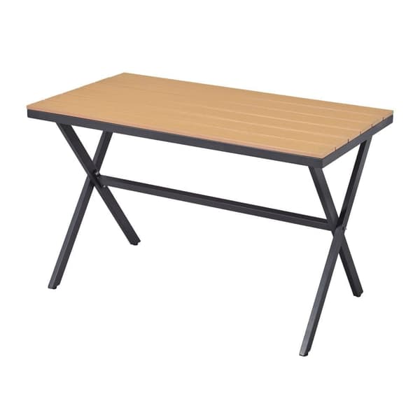 Havesæt 7 sæder - Møbelsæt - Lavet af letvægts galvaniseret jern - 2 sofaer - Med spisebord - 2 taburetter - Beige