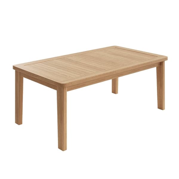 Trädgårdslounge för 4 personer, träkonstruktion, justerbara fötter, 1 soffa - 2 fåtöljer och 1 lågt bord, beige.