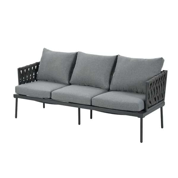 Havestue - sæt havesofaer - 5 sæder - lavet af reb - lavet af galvaniseret jern - sofa - 1 lavt bord - 2 lænestole - g