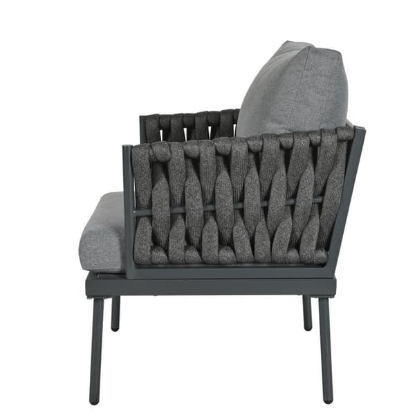 Havestue - sæt havesofaer - 5 sæder - lavet af reb - lavet af galvaniseret jern - sofa - 1 lavt bord - 2 lænestole - g