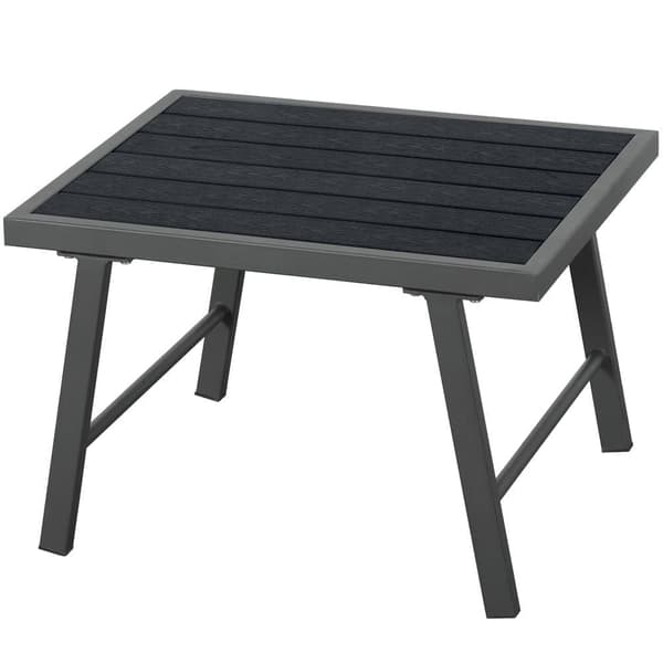 Trädgårdsmöbler i aluminium - 6 sittplatser - 2 soffor och 1 soffbord - Grå