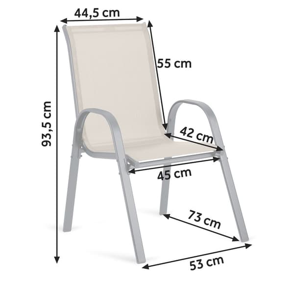 Sofotel SO-980 textil trädgårdsstolar set om 4
