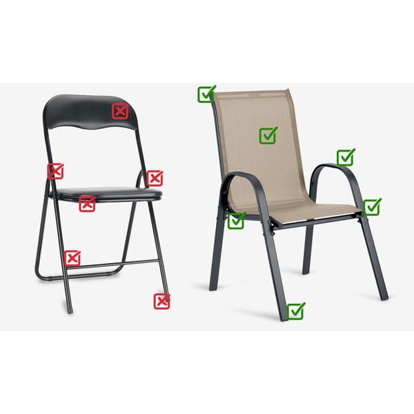 Sofotel SO-980 textil trädgårdsstolar set om 4