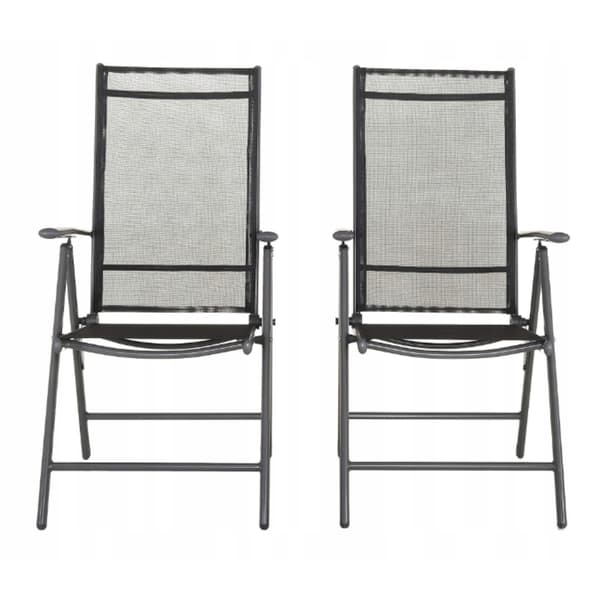 Set med 2 utdragbara stolar i aluminium MATARO för balkong/terrass/trädgård Premium