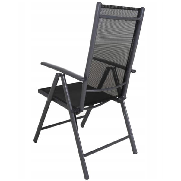 Set med 2 utdragbara stolar i aluminium MATARO för balkong/terrass/trädgård Premium
