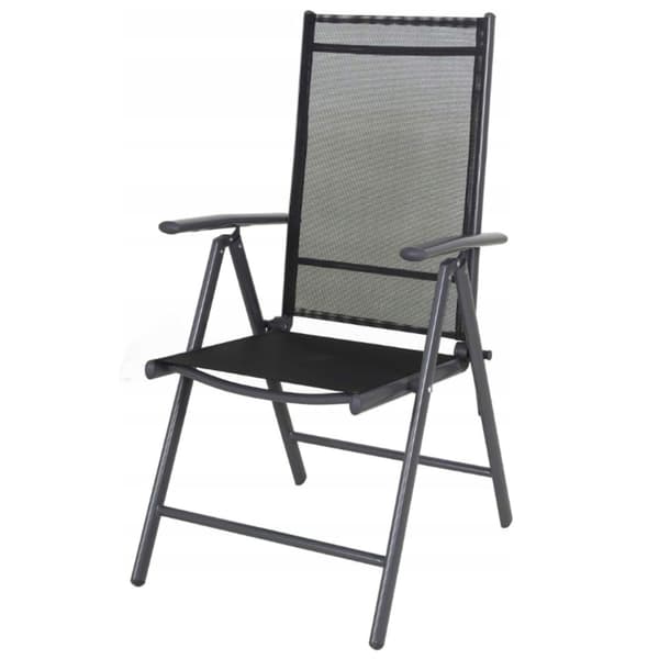 Set med 2 utdragbara stolar i aluminium MATARO för balkong/terrass/trädgård Premium