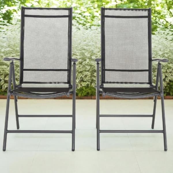 Set med 2 utdragbara stolar i aluminium MATARO för balkong/terrass/trädgård Premium