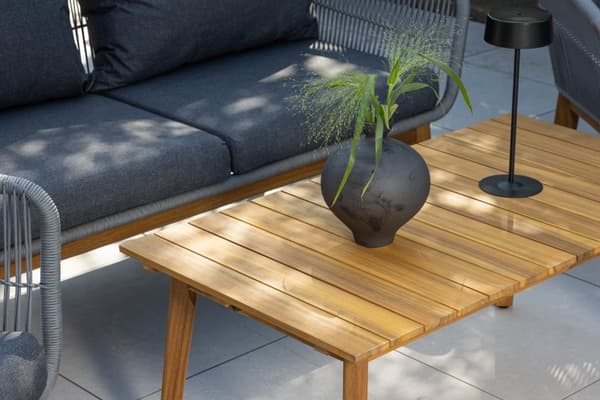Trädgårdsmöbelset Chania, Stol, Soffa och Bord Grå
