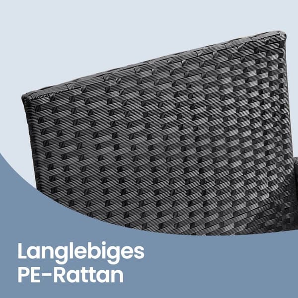Parvekekalusteet, 54.5x56.5x81.5 cm, 54.5x99x81.5 cm, 41x71x39 cm, Musta-Harmaa