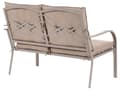 Miniatyrbilde 6 av 11: Hagesett i Stål 2-seters Sofa med Lenestoler Svart Metallramme Beige Puter i Stoff