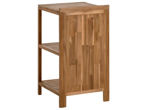 Utendørs kjøkkenøy Brun Akasietre 50 x 50 x 90 cm 2 hyller Utekjøkken Hage