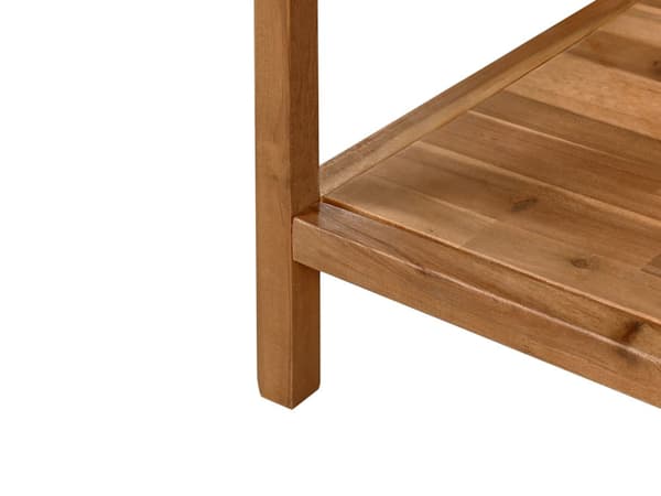 Utendørs kjøkkenøy Brun Akasietre 50 x 50 x 90 cm 2 hyller Utekjøkken Hage