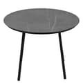 Miniatyrbild 9 av 11: Loungeset för trädgård med gråa dynor – 3-sits soffa, 2 fåtöljer & 2 soffbord med marmorglas, flätad design & galvaniserat stål