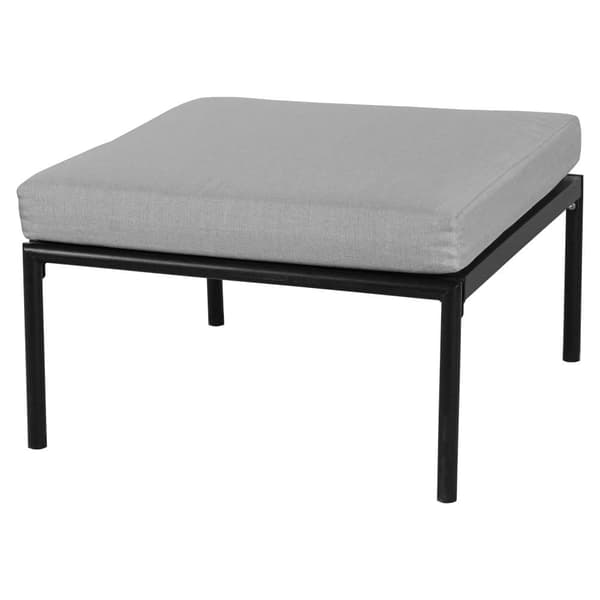 Loungeset för trädgård med gråa dynor – 3-sits soffa, 2 fåtöljer & 2 soffbord med marmorglas, flätad design & galvaniserat stål
