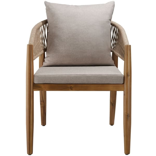Havestol Manacor, rebdesign - sand,Sæt med 2 stk.