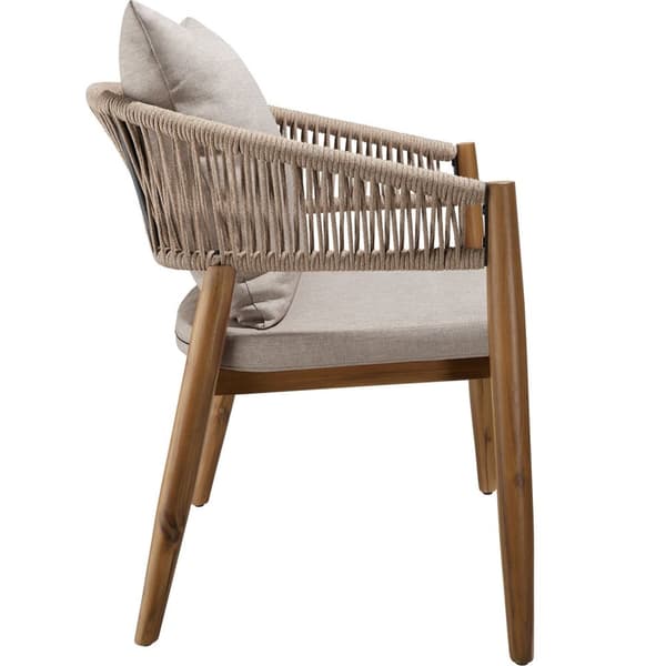 Havestol Manacor, rebdesign - sand,Sæt med 2 stk.