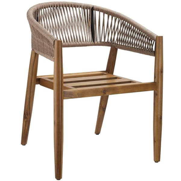 Havestol Manacor, rebdesign - sand,Sæt med 2 stk.