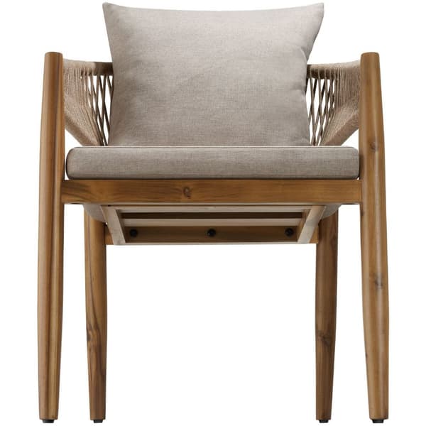 Havestol Manacor, rebdesign - sand,Sæt med 2 stk.