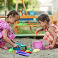 Miniatyrbild 3 av 6: Uppsättning av trädgårdsmöbler - Relaxdays - 10033844 - Naturligt furu - För barn - 4 personer