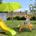 Miniatyrbild 2 av 6: Uppsättning av trädgårdsmöbler - Relaxdays - 10033844 - Naturligt furu - För barn - 4 personer