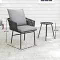 Miniatyrbillede 3 af 9: Rattan Bistro Sæt, 3-tlg., 58x63x69 cm, Grå