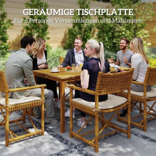 Havebord, 150x85 cm, Teak