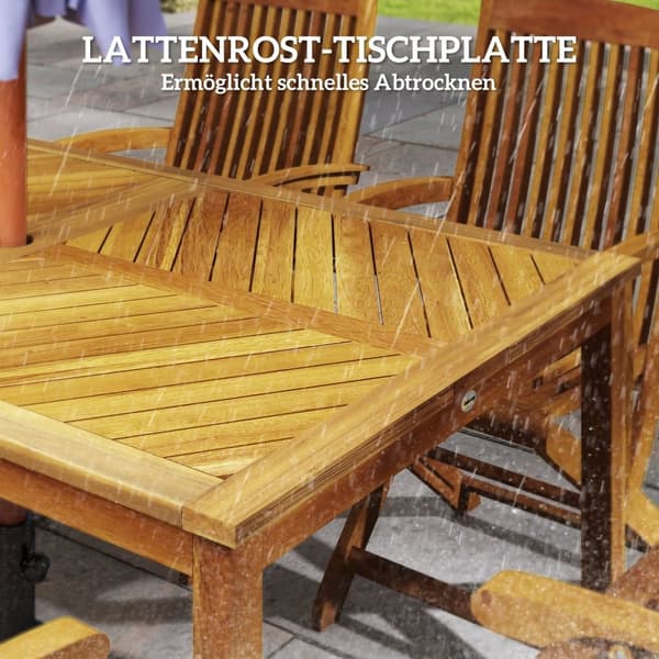 Havebord, 150x85 cm, Teak