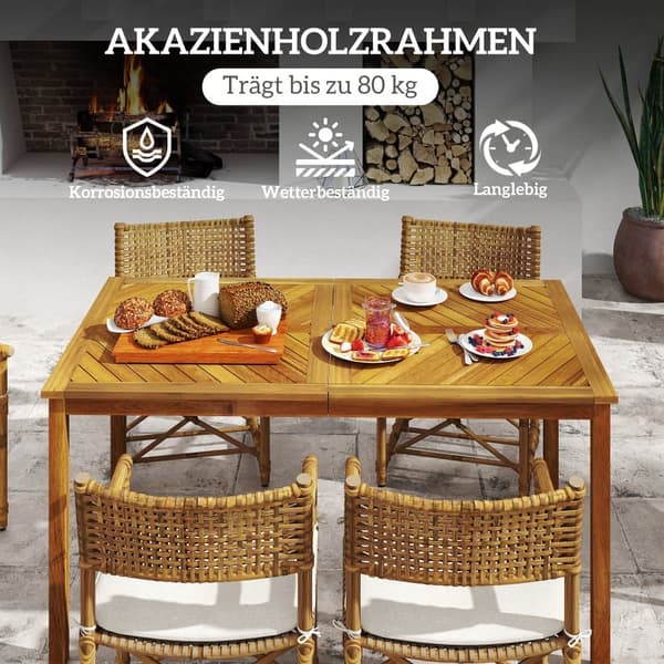 Havebord, 150x85 cm, Teak
