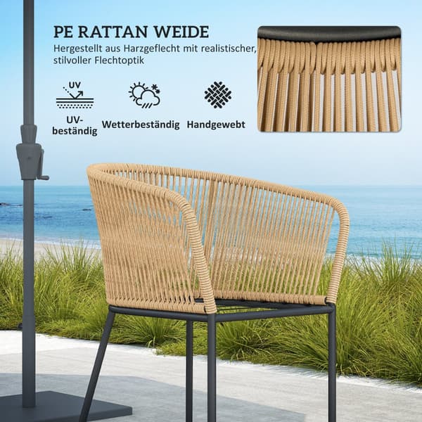 Have Møbelsæt, 5-delte, 140x80x74 cm, Naturtræ+Khaki