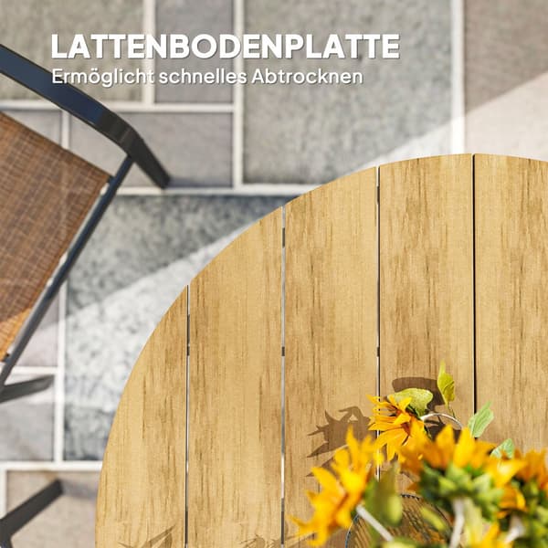 Havebord, Ø118cm, Ø118x74H cm, Teak