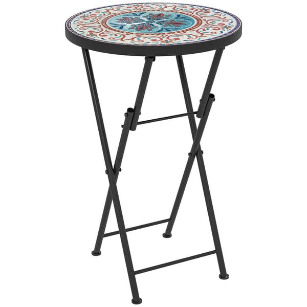Sidebord, Ø35.5x55 cm, Flerfarvet