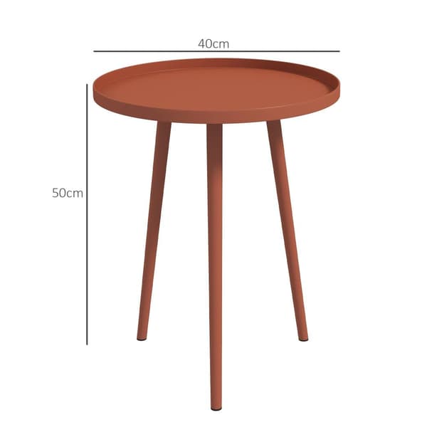 Sidobord, Ø40x50H cm, Röd