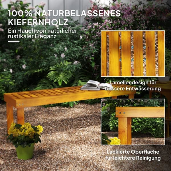 Trädgårdsbänk, 2-sits, 128x51x73 cm, Teak