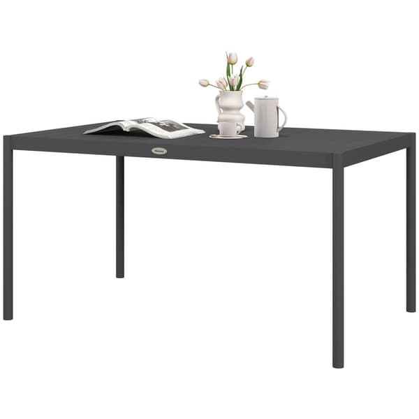 Spisebord, 145x90x74 cm, Mørkegrå