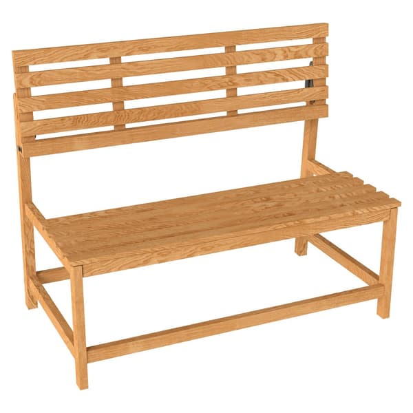 Havebænk, 2-personers, 110x61x89 cm, Teak