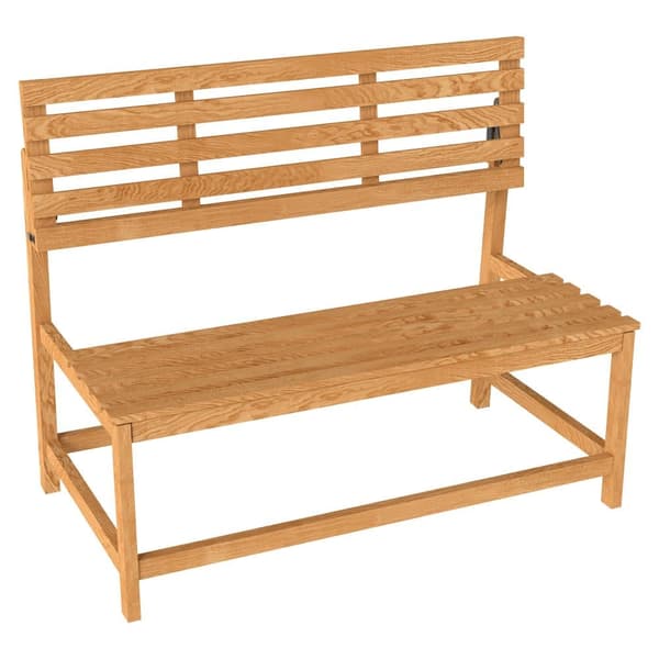 Havebænk, 2-personers, 110x61x89 cm, Teak