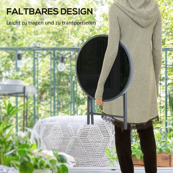 Sammenklappeligt Sidebord, Outsnuuy, 45x45x50 cm, Sort